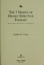The 7 Habits of Highly Effective Families book cover